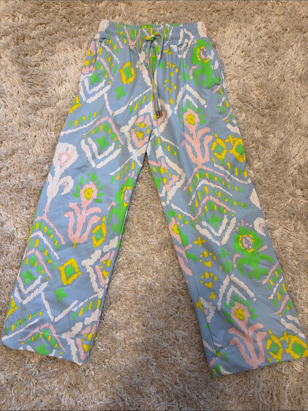Dudley Stephens Patterned Drawstring Pants